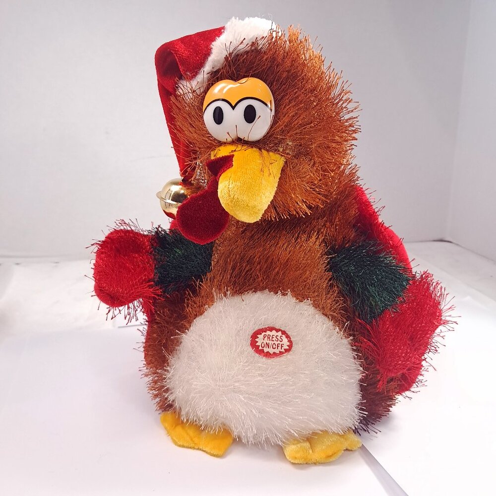 Dan Dee Christmas Turkey With‎ Santa Hat 2006 Deck the Halls Singing song READ